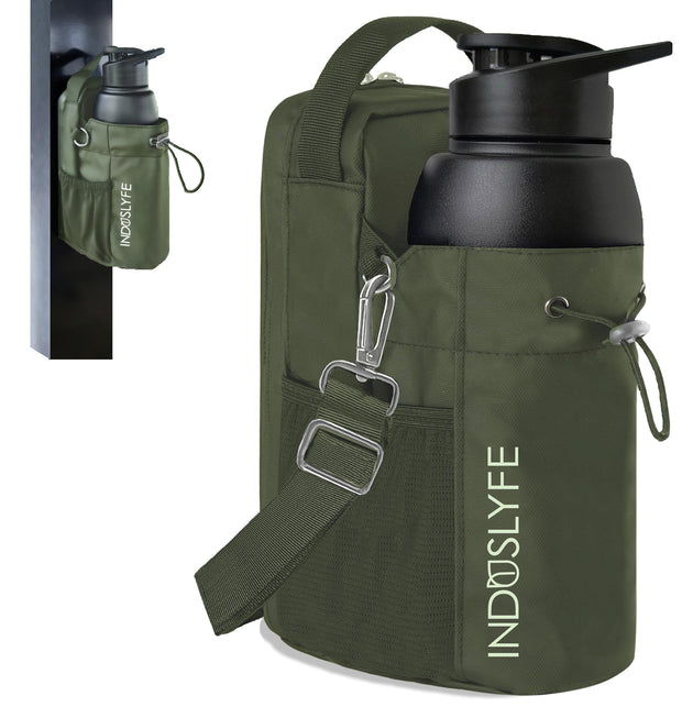 Magnetic Gym Bag for Men Women with magnetic water bottle holder, Gym crossbody bag with strap, gym sling bag with phone pockets, key holder magnetic phone holder, gym essentials, Pink