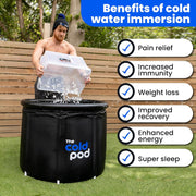 The Cold Pod Ice Bath Tub for Athletes with Cover: 88 Gallons Cold Plunge Tub for Recovery, Multiple Layered Portable Ice Bath Plunge Pool