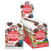 Lenny & Larry's The Complete Crunchy Cookie, Double Chocolate, 6g Plant Protein, Vegan, Non-GMO, 1.25 Ounce Pouch (Pack of 12)