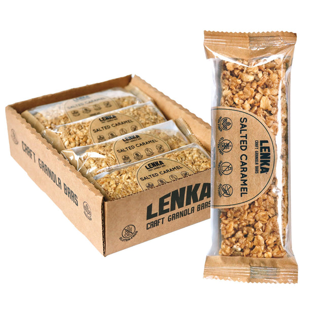 Lenka Bars - Peanut Butter & Chocolate Snack Bars, Gluten Free, High Fiber, Kosher, Wholesome, No Artificial Flavors, Individually Wrapped - 12 Pack