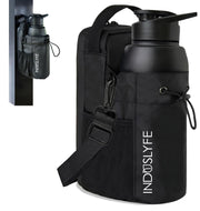 Magnetic Gym Bag for Men Women with magnetic water bottle holder, Gym crossbody bag with strap, gym sling bag with phone pockets, key holder magnetic phone holder, gym essentials, Pink