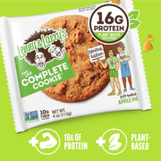 Lenny & Larry's The Complete Cookie, Apple Pie, 16g Plant Protein, Vegan, Non-GMO, 4 Ounce Cookie (Pack of 12)