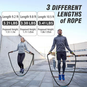 Supertrip Upgraded Weighted Jump Rope for Fitness Men Women Second Generation 360 Rotating Handles, 3.21LBS 3.38LBS 3.41LBS Polyester Heavy Skipping Rope for Exercise Workout Equipment