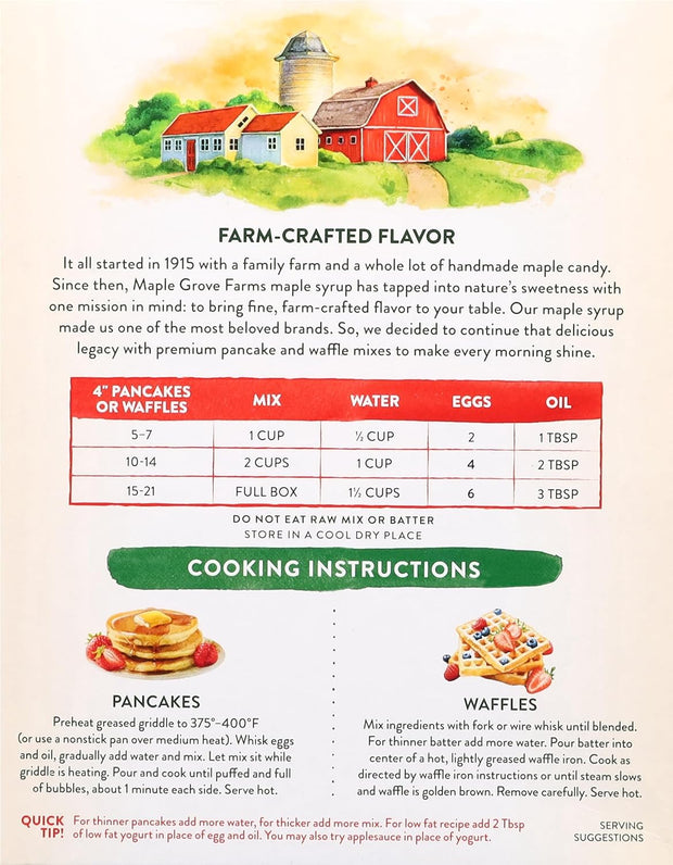 Maple Grove Farms Sugar-Free Pancake & Waffle Mix, 16 Ounce