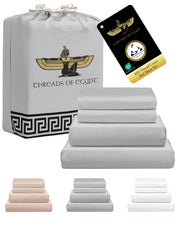 100% Egyptian Cotton Sheets King Size | 400 Thread Count | CEA Gold Seal Certified | Ultra Soft | Cooling for Hot Sleepers | 18" Deep Pocket | King Size [White]