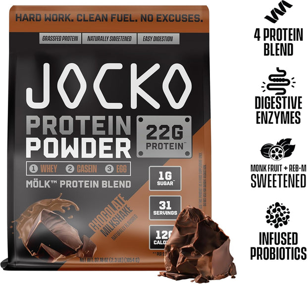 Jocko Fuel 2 Pack Bundle - Chocolate MOLK Protein Powder & RTD Protein Shake