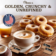 Raw Sugar Packets 500 Count, – Individually Wrapped Turbinado Cane Sugar – Perfect for Coffee, Tea, and On-the-Go Sweetening