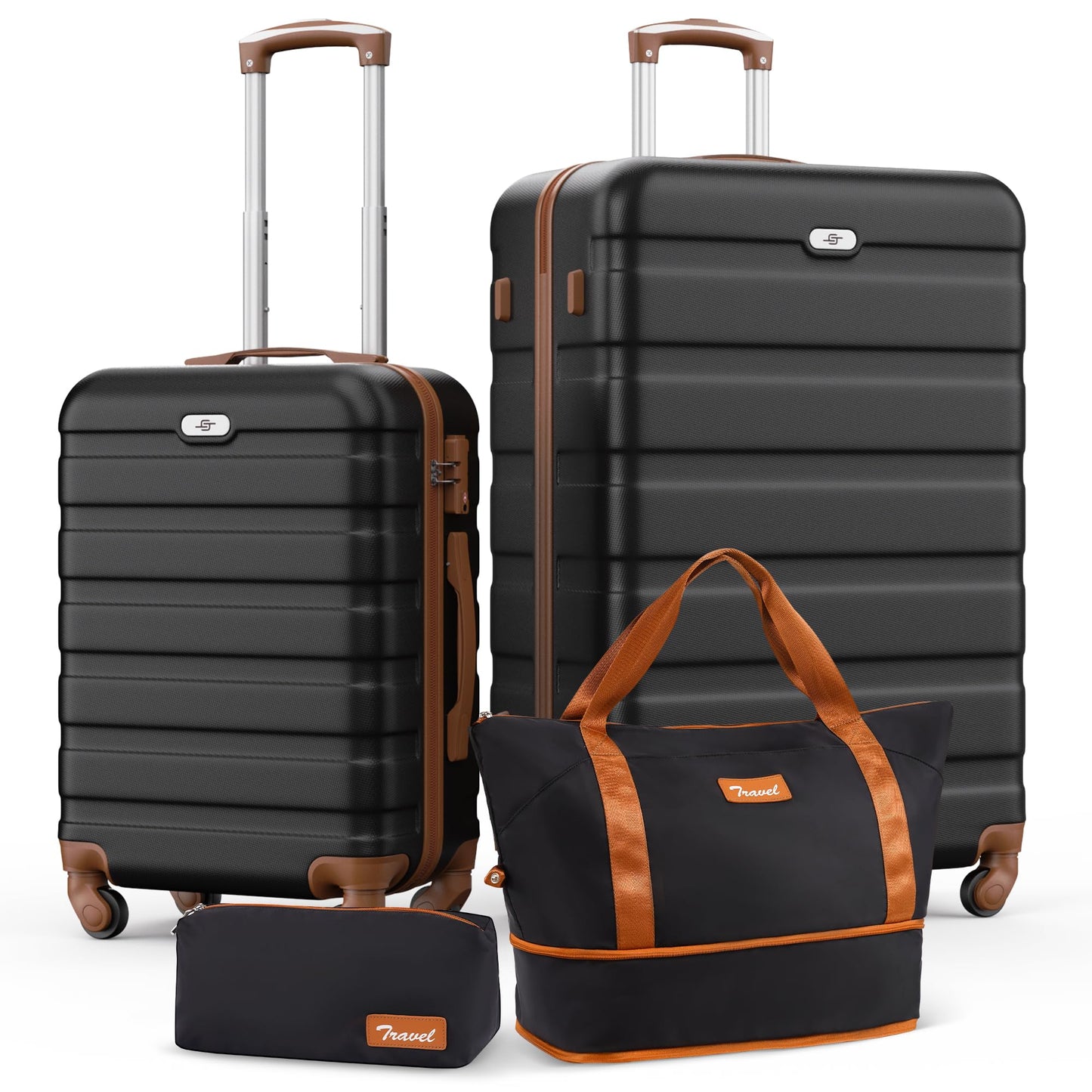 Suitour Luggage Sets 2 piece, Lightweigh Luggage Set with Spinner Wheels, 19/27 inch Travel Suitcase Set