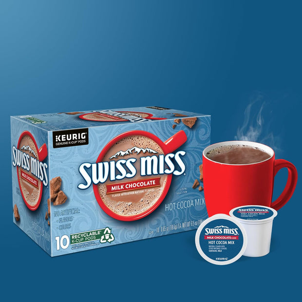 Swiss Miss Milk Chocolate Hot Cocoa, Single-Serve Keurig K-Cup Pods, Hot Chocolate, 44 Count