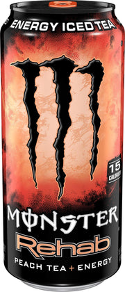 Monster Energy Rehab Tea + Lemonade + Energy, Energy Iced Tea, Energy Drink 15.5 Ounce (Pack of 15)