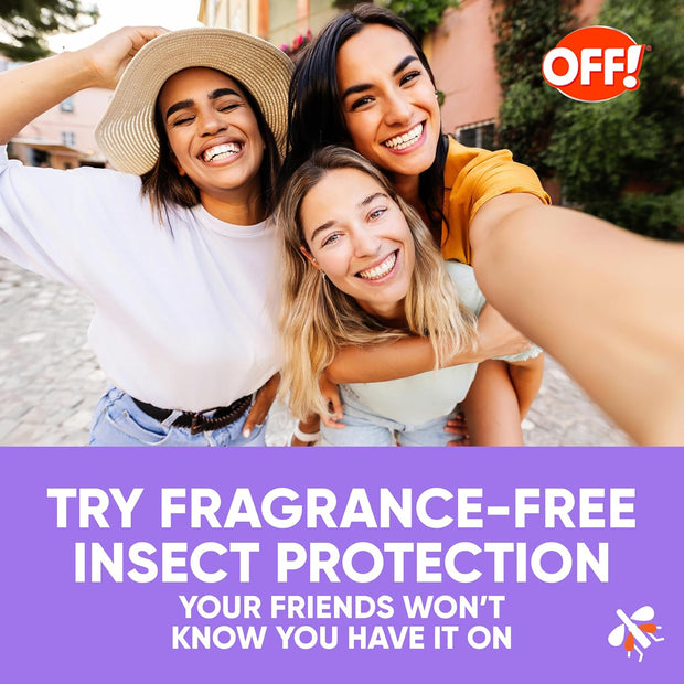 OFF! Clean Feel Travel Size Insect Repellent Aerosol, Fragrance-Free Bug Spray for Lasting Protection from Mosquitoes, 2.5 oz