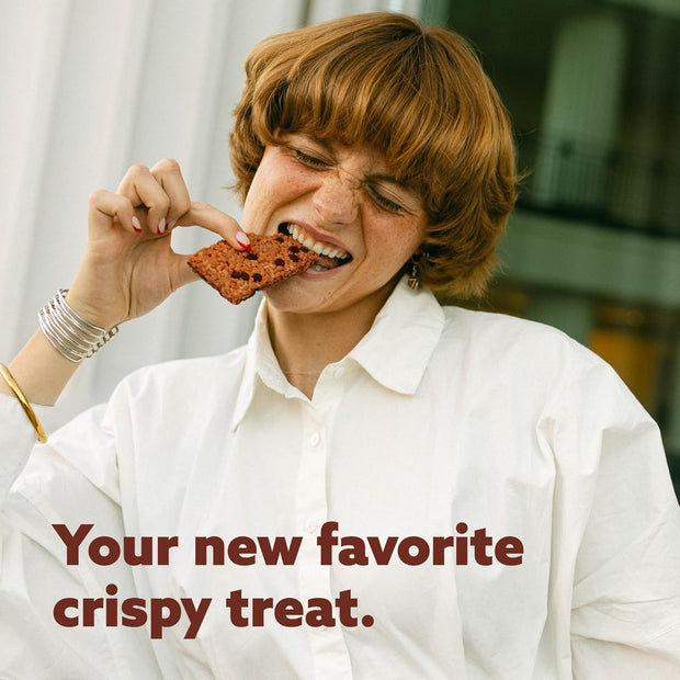 Mezcla Puff Crispy Protein Bars, Gluten Free & Vegan Protein Bars, 10g Protein, Alt for Crispy Rice Treat, Granola Bars & Breakfast Bars, Healthy Snacks for Adults, Peanut Butter Chocolate, 12 Pack