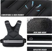 JoyPlus Adjustable Weight Vest,Strength Training Running Vest, Workout Equipment, Sport Exercise, Fitness, Weight Loss for Men 12LB, Women 8LB, Velcro or Buckle