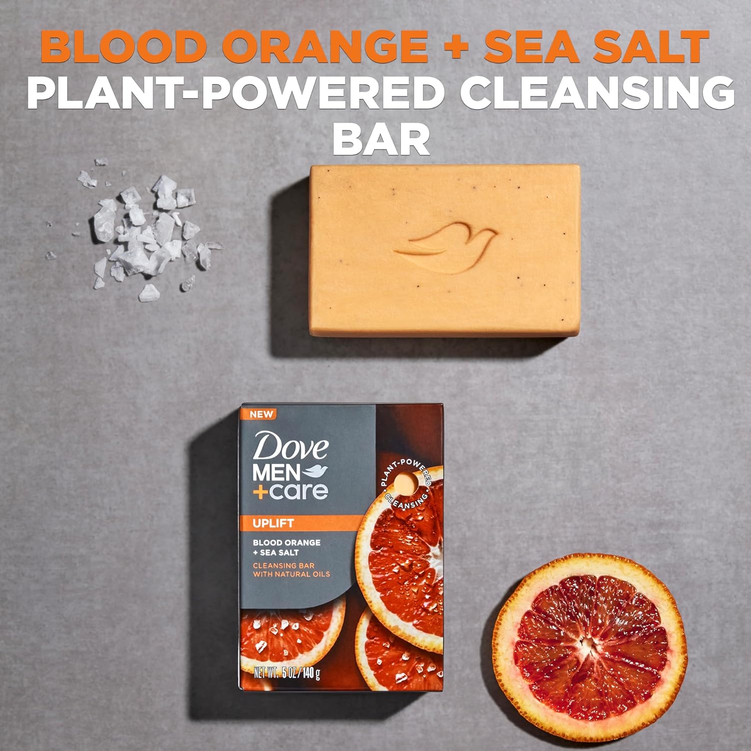 DOVE MEN + CARE Cleansing Bar Soap Sandalwood + Cardamom Oil 4 Bars to Rebuild Skin in the Shower