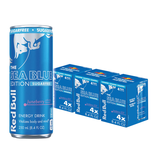 Red Bull Pink Edition Sugar Free Energy Drink, Wild Berries, 8.4 fl. oz., Pack of 8 cans, with 80mg Caffeine, Taurine & B Vitamins