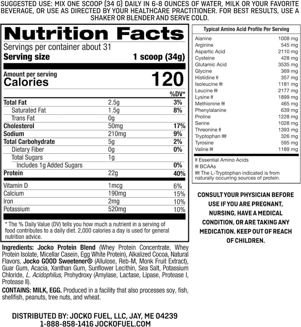 Jocko Fuel 2 Pack Bundle - Chocolate MOLK Protein Powder & RTD Protein Shake