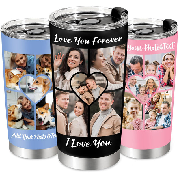 Personalized Tumbler Custom Coffee Tumbler Laser Engrave with Name 20 Oz Stainless Steel Travel Tumbler Cup Mug Personalized Gifts for Birthday Christmas Anniversary for Men Women Kids