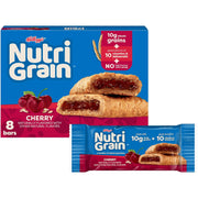 Nutri-Grain Soft Baked Breakfast Bars, Kids Snacks, Whole Grain, Cherry, 10.4oz Box 6 boxes (48 Count)