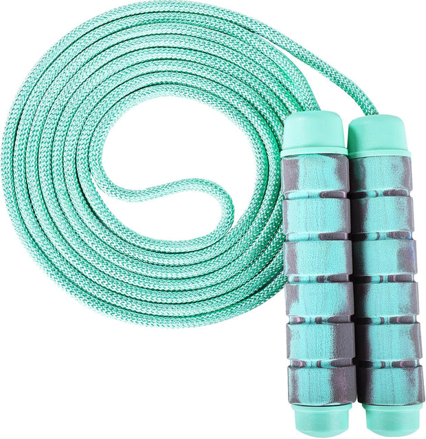 Jump Rope for Women & Men Adjustable Length Cotton Skipping Rope for Adults & Kids Workout Equipment for Weight Loss, Cardio, Boxing & Fitness Suitable for Home, Gym & School Use