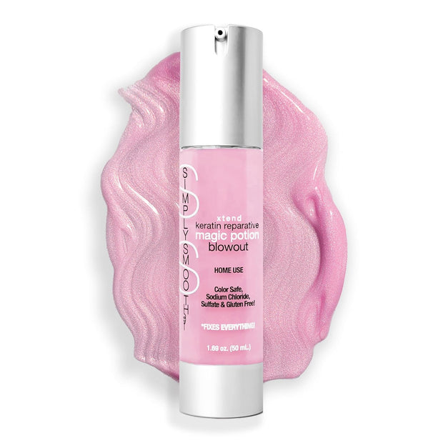 SIMPLY SMOOTH Magic Potion Blowout Serum – Keratin-Infused, Heat-Activated Styling Serum for Frizz-Free, Bouncy Blowouts | Adds Volume, Shine, and 450°F Heat Protection (1.69 oz)