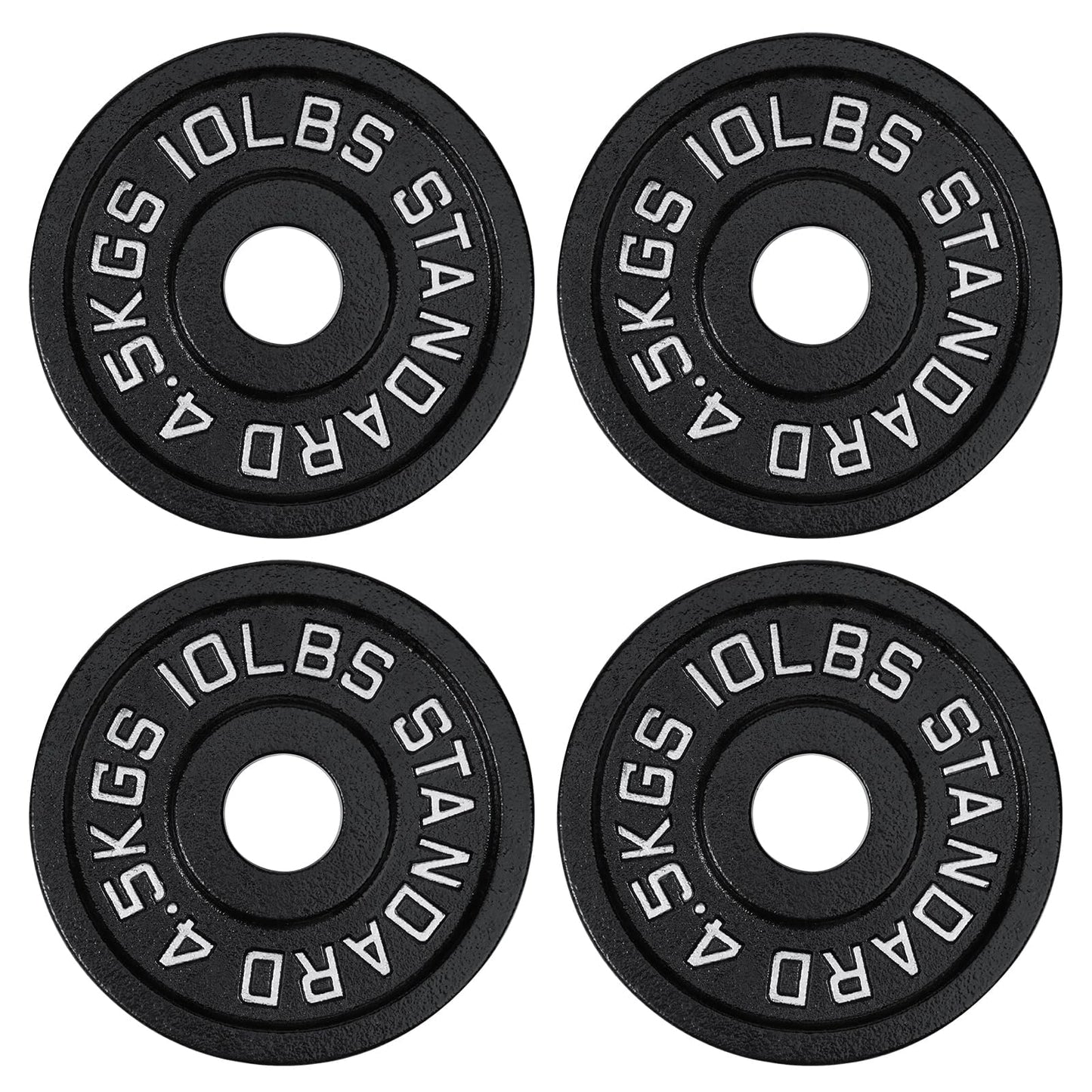 Cast Iron 2-Inch Olympic Weight Plates Set for Strength Training, Barbell Free Weight Plate Set for Weightlifting in Home Gym, Multiple Sizes From 2.5LB to 40LB