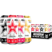 Rockstar Pure Zero Energy Drink,4 Flavor Pure Zero Variety Pack, 0 Sugar, with Caffeine and Taurine, 16oz Cans (12 Pack) (Packaging May Vary)