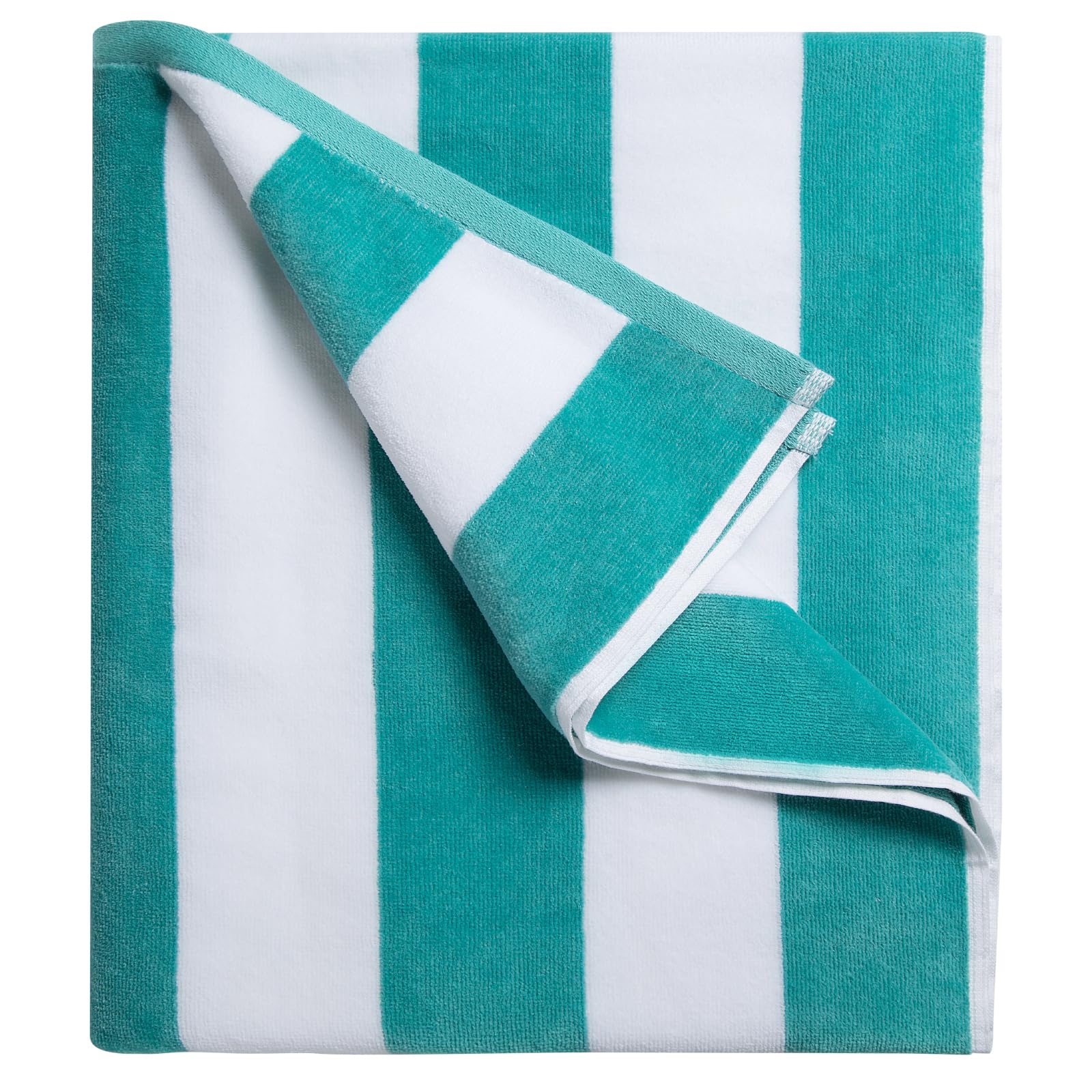 LULUHOME Large Oversized Beach Towel - Big Cotton 36 x 70 Inch Striped Pool Towel, Large Cabana Soft Swimming Towel for Adult Men Women,Chiffon