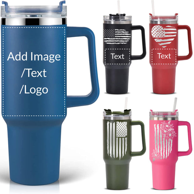 Personalized Photo 20oz 30oz Stainless Steel Tumbler,Custom Coffee Tumbler Cup With Lid And Strawstraw Vacuum Insulated With Text Photo Logo (PERSONALIZED)