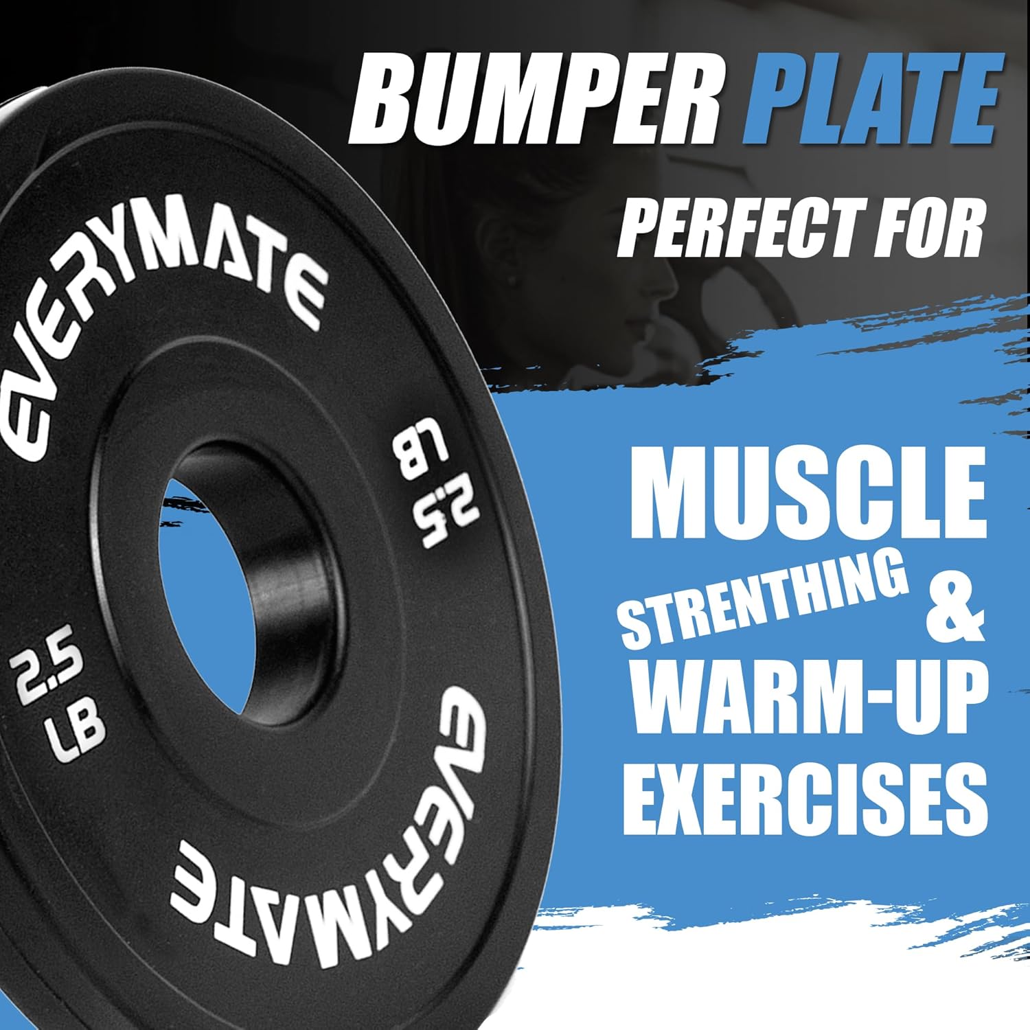 Black Change Weight Plates 1.25LB 2.5LB 5LB Set Fractional Olympic Bumper Plates for Cross Training Steel Insert Strength Training