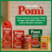 Pomì Crushed Tomatoes with Basil - Creamy, Velvety Italian Sauce, No Salt, Additives/Preservatives, GMO-Free, Gluten-Free, 100% Fresh Tomatoes, 13.8oz (Pack of 12)
