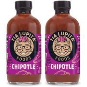 Tia Lupita Hot Sauce 8 Oz (Pack of 2) - Flavorful Heat, Medium Spice with Smoky-Sweet Flavor - Gluten-Free, Non-GMO, Sugar-Free, Low Sodium, Keto-Friendly, No Carbs - Made with Red Jalapeño Peppers