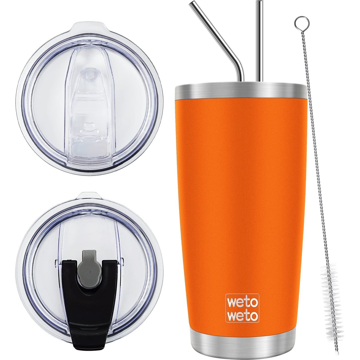 WETOWETO 20oz Tumbler, Stainless Steel Vacuum Insulated Coffee Travel Mug, Double Wall Powder Coated Insulated Coffee Mug Travel Mug with Lid Thermal Cup for Outdoor (Navy Blue, 1 Pack)