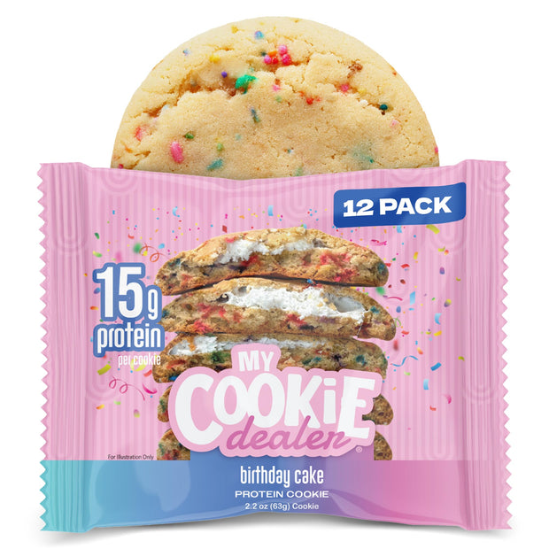 My Cookie Dealer Protein Cookies, Variety Pack (5-Pack, 2.2oz Each) - 15-17g of Protein per Cookie - Individually Wrapped Travel Snacks
