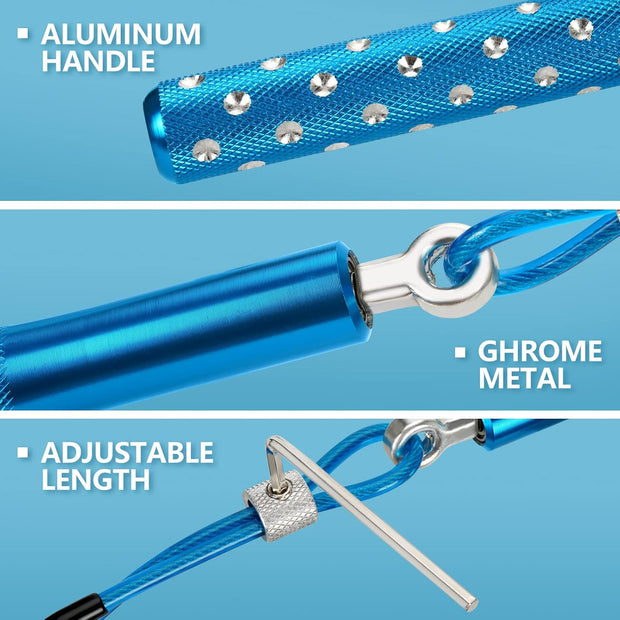 Jump Rope, Wastou Speed Jumping Rope for Training Fitness Exercise, Adjustable Adults Workout Skipping Rope for Men, Women, Kids, Girls