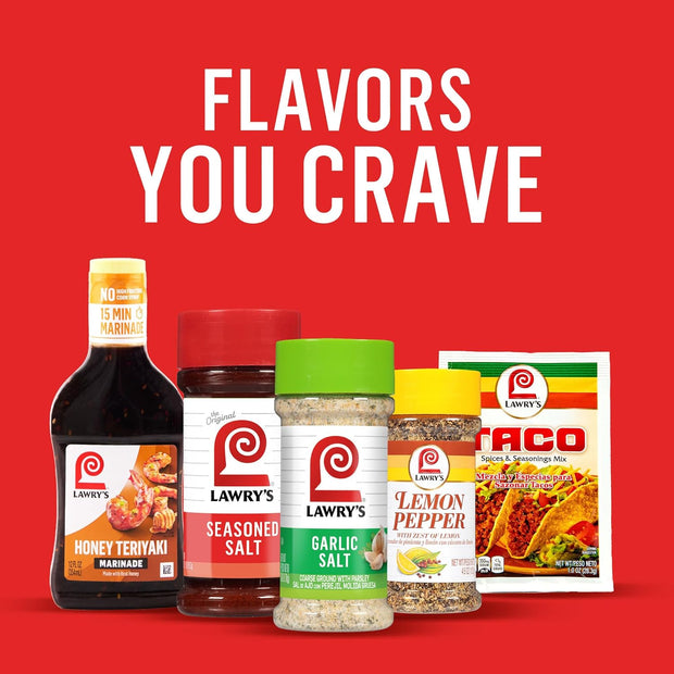 Lawry’s Garlic Salt, Coarse Ground with Parsley, No MSG Added, Kosher Certified, Flavorful Salt for Chicken, Pork & Steak, 11 oz