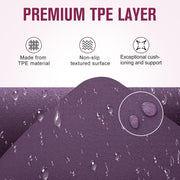 UMINEUX Extra Thick Yoga Mat, 2/5 Inch (10MM), Natural Rubber and TPE Non Slip Yoga Mats with Strap for Women Men, Eco Friendly Exercise Mat for Yoga, Pilates and Home Workout