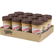 SKIPPY Natural SUPER CHUNK Peanut Butter Spread, 7 g Protein Per Serving, 15 oz (12 Pack)