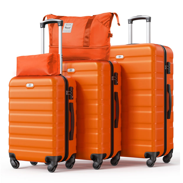 Suitour Luggage 4 Piece Sets,Hardshell Lightweight Suitcase with Spinner Wheels TSA Lock (16"/20"/24"/28")