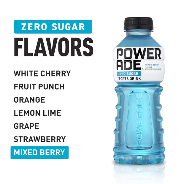 POWERADE ZERO Mixed Berry, 20 fl oz, 8 Pack