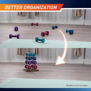 Marcy Strength Training Dumbbell Rack, Wire Frame Minimalist Dumbbell Storage