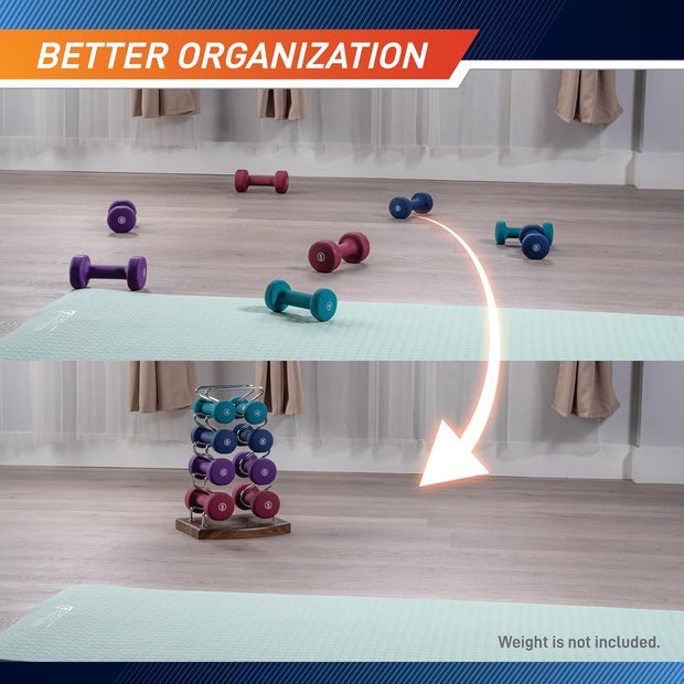 Marcy Strength Training Dumbbell Rack, Wire Frame Minimalist Dumbbell Storage