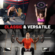 Papababe Weight Plates, 2-Inch Weights Plates Set, Floor Protective Rubber Weight Plates, 10-600lbs Bumper Plates for Barbell Strength Training & Weightlifting (Single/Pair/Full Set)