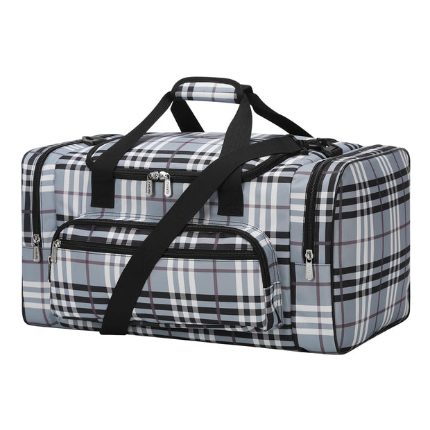 Small Duffel Bag 17 inch Carry On Weekender Bag for Travel Gym Sport (17x10x9 in) - Black