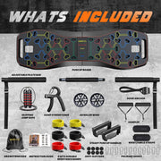 LALAHIGH 25-in-1 4rd Generation Push Up Board - Multi-Functional Foldable Gym System with Resistance Bands, Pilates Bar & Pulleys, Portable Workout Equipment for Men & Women, Chest/Back/Abs Training