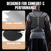 Weighted Vest Men or Women - 5/10/15/20/25/30lbs Weights with Reflective Stripe, Weighted Vest for Workout Equipment for Strength Training Running - Walking Weight Loss