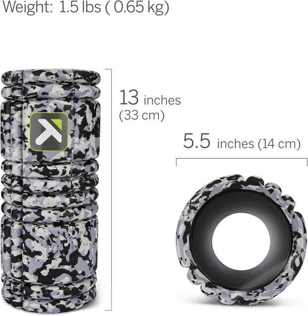 TriggerPoint Grid 1.0 Foam Roller - 13" Multi-Density Massage Roller for Deep Tissue & Muscle Recovery - Relieves Tight, Sore Muscles & Kinks, Improves Mobility & Circulation - Targets Key Body Parts