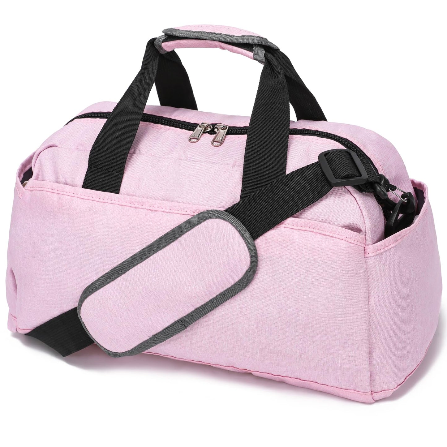 14 inch Small Gym Bag for Women & Men, Mini Duffel Bag for Travel Sports Lightweight Carry On Bag, Black