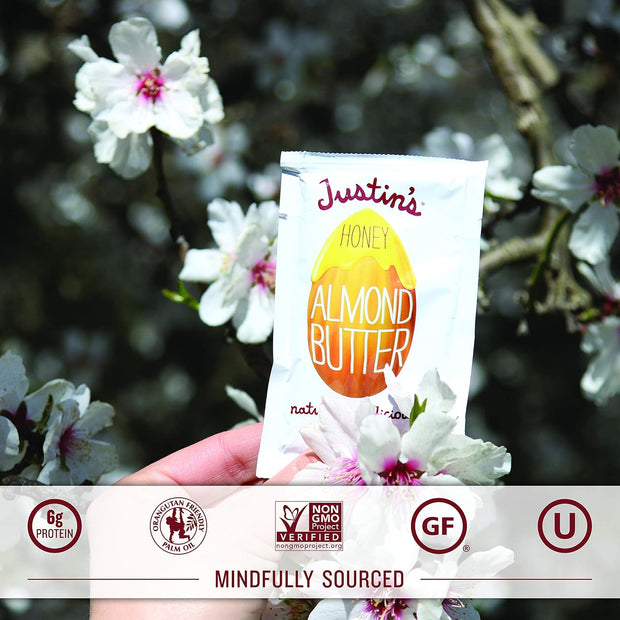 Justin's Honey Almond Butter Squeeze Packs, Gluten-free, Non-GMO, Sustainably Sourced, 1.15 Ounce (10 Pack)