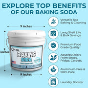 TradeGrade Pure Baking Soda Powder – 15 lb Bucket, Sodium Bicarbonate Powder | Premium Food-Grade for Baking, Bread, Cookies & More | Baking Soda for Cleaning, Natural Cleaner & Deodorizer