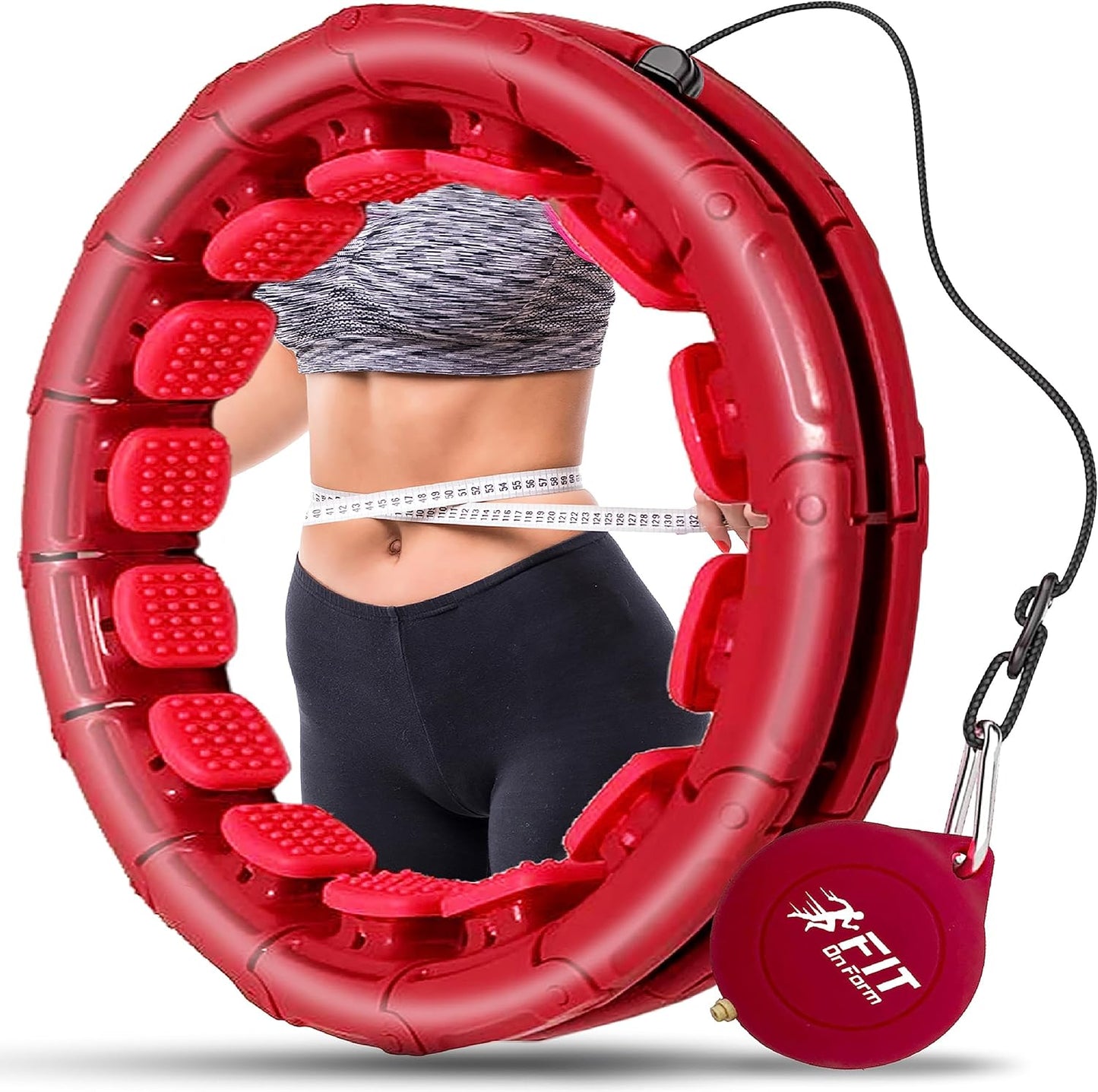 Infinity Weighted Hula Fitness Hoop for Adults Weight Loss, Smart Exercise Hola Circle Hoop for Women Abs Workout